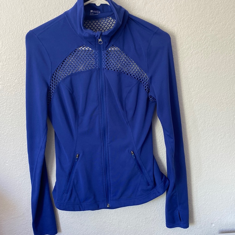 Zella Long Sleeve Fish Net Running Jacket